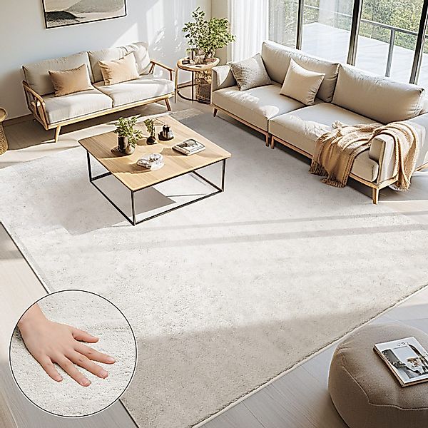 Simloveve Teppich Wohnzimmerteppich Einfarbiges Design, Rechteckig, günstig online kaufen