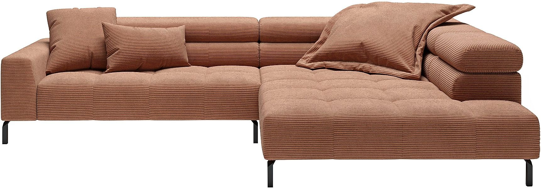 Places of Style Ecksofa "Claya, L-Form, incl. Kopfteilverstellung, Breite 3 günstig online kaufen