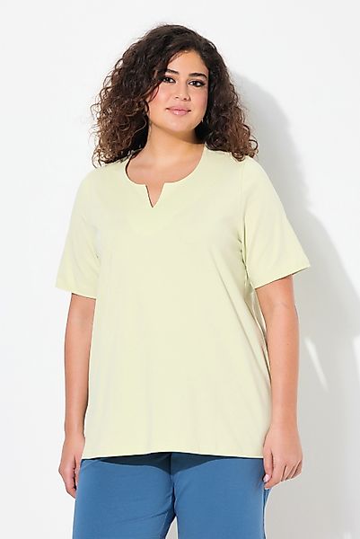Ulla Popken T-Shirt T-Shirt A-Linie Tunika-Ausschnitt günstig online kaufen