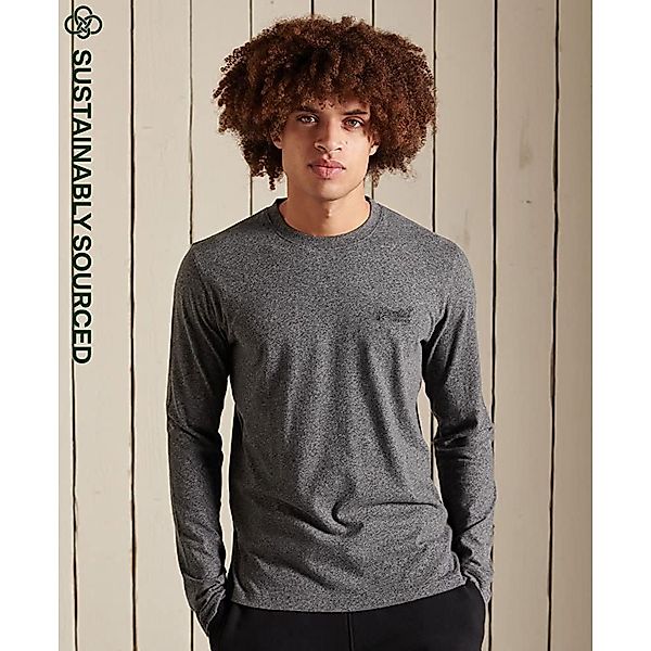 Superdry Vintage Logo Embroidered Langarm-t-shirt S Grey Black Twist günstig online kaufen