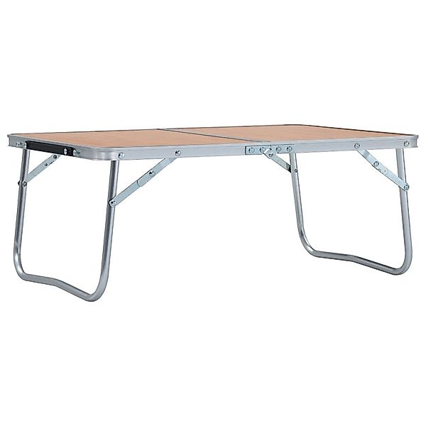 vidaXL Campingstuhl Klappbarer Campingtisch Braun Aluminium günstig online kaufen