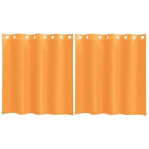 vidaXL Voile Vorhänge mit Ösen 2 Stk Orange 140x140 cm 4102089 günstig online kaufen