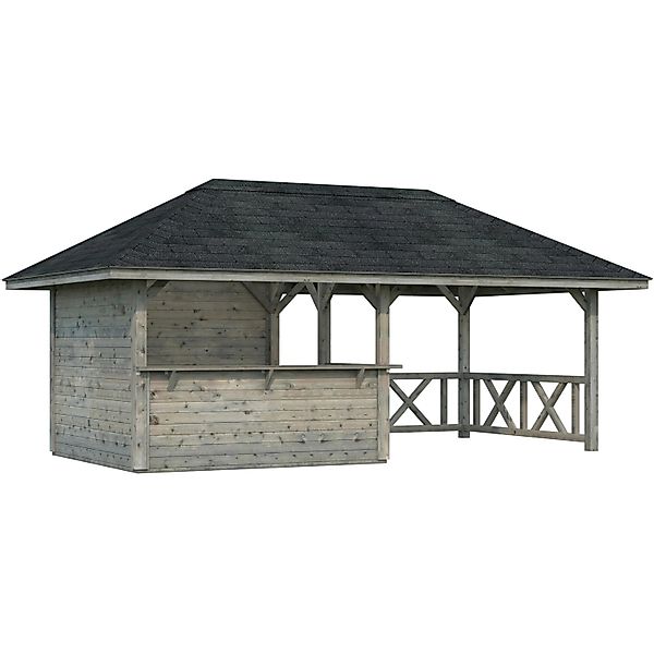 Palmako Holzpavillon "Bianca 16,6 m² Set 3" BxTxH: 588x300x323 cm günstig online kaufen