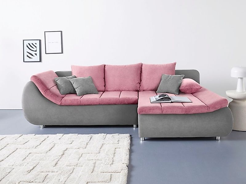 Home affaire Ecksofa »Imola, elegant und modern, aktuelle Steppung im Sitz, günstig online kaufen