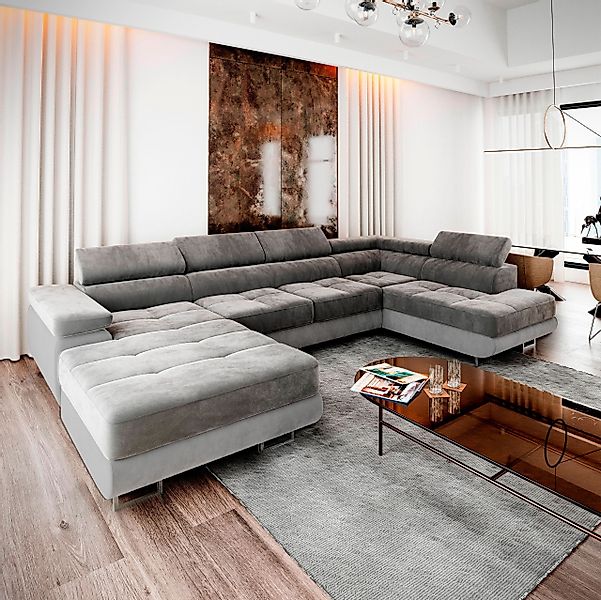 Masseno Ecksofa CASONE mit Schlaffunktion U-Form, günstig online kaufen