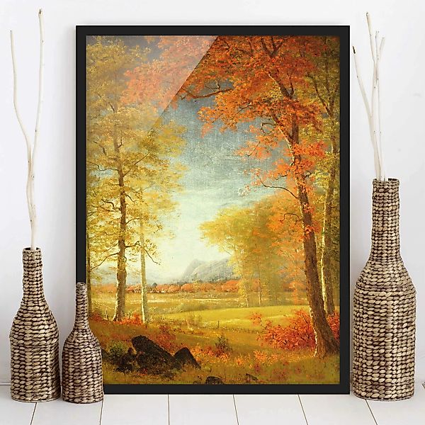 Bild mit Rahmen Natur & Landschaft - Hochformat Albert Bierstadt - Herbst i günstig online kaufen