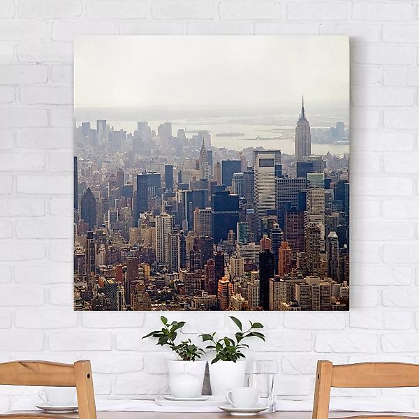 Leinwandbild New York - Quadrat Der Morgen in New York günstig online kaufen