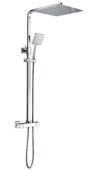 MEYKOERS Duschsystem Duschsäule aus Edelstahl mit Thermostat und Handbrause günstig online kaufen