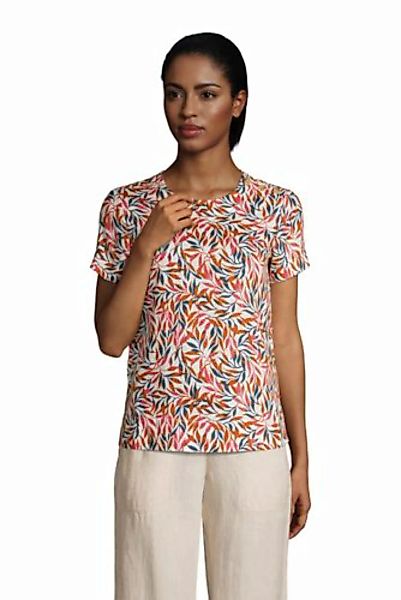 Leinen-Shirt mit Schulterknöpfen, Damen, Größe: 48-50 Normal, Elfenbein, by günstig online kaufen