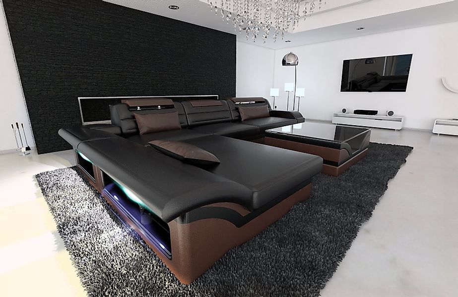 Sofa Dreams Ecksofa Couch Leder Sofa günstig online kaufen