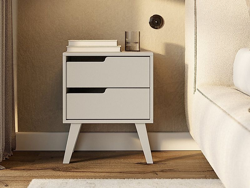 Beautysofa Nachttisch NOREL modernes Design mit zwei Schubladen (erhältlich günstig online kaufen