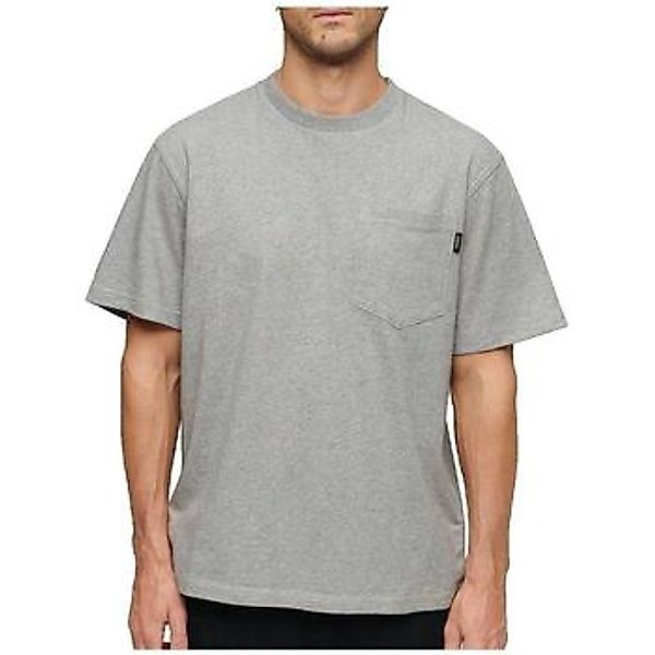 Superdry  T-Shirt T-shirt  Contrast Stitch Pocket gris günstig online kaufen