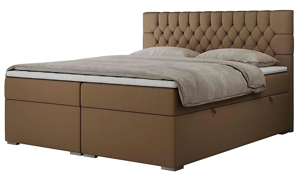 Boxbett mit Bettkasten Pera ¦ braun ¦ Maße (cm): H: 125 Betten > Komfortbet günstig online kaufen