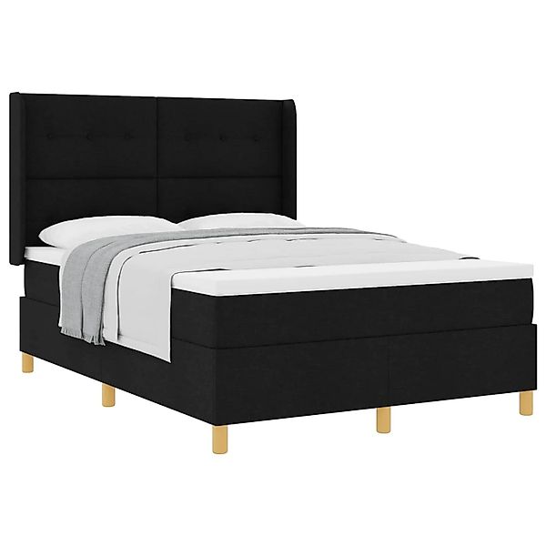vidaXL Boxspringbett mit Matratze Schwarz 160 x 200 cm Stoff 3341842 günstig online kaufen