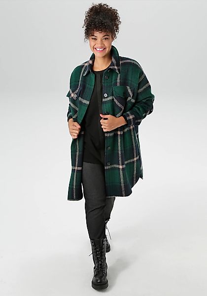 Aniston PLUS Langjacke im ausdrucksvollem Karo-Dessin günstig online kaufen