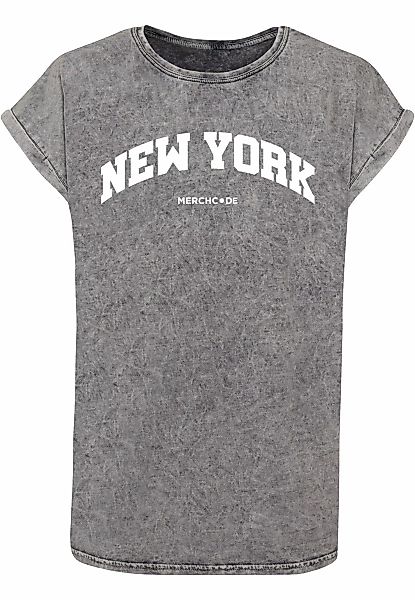 Merchcode T-Shirt "Merchcode Damen Ladies New York Wording - Acid Washed T- günstig online kaufen