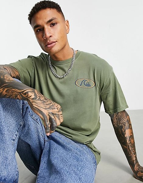 Quiksilver – Nouvea – T-Shirt in Khaki-Grün günstig online kaufen
