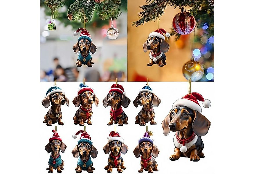 FOUORTUNATE-BEE Weihnachtsbaumkugel 9-teiliges Set Weihnachtsbaum-Anhänger günstig online kaufen