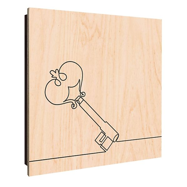 Banjado Schlüsselkasten Holz 30x30cm Schwarz Scharnier Rechts 50 Haken Desi günstig online kaufen