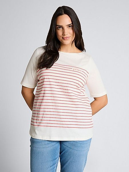 TOM TAILOR PLUS T-Shirt T-Shirt Plus Size - T-Shirt mit Streifenmuster günstig online kaufen