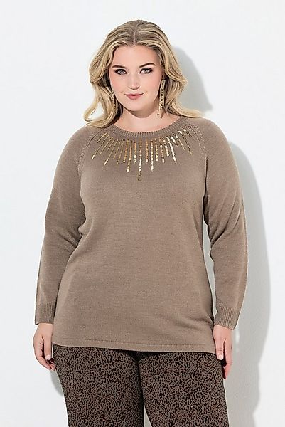 MIAMODA Strickpullover Pullover Pailletten Raglan-Langarm günstig online kaufen