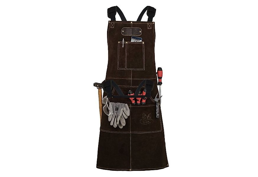 BLACK FOREST FOX Grillschürze ROUGH Büffel Rau Wild Leder Arbeitsschürze Gr günstig online kaufen
