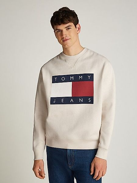 Tommy Jeans Sweatshirt TJM MELANGE FLAG CREW mit großem Logo günstig online kaufen