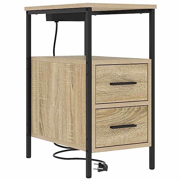 vidaXL Nachttisch Sonoma-Eiche 30 x 48 x 61 cm Holzwerkstoff 859412 günstig online kaufen
