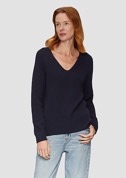 s.Oliver Strickpullover Strickpullover mit V-Ausschnitt und günstig online kaufen