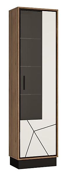 Vitrine BROLO BROV01R von Wojcik Catania Eiche Perlschwarz Möbelbauplatte s günstig online kaufen