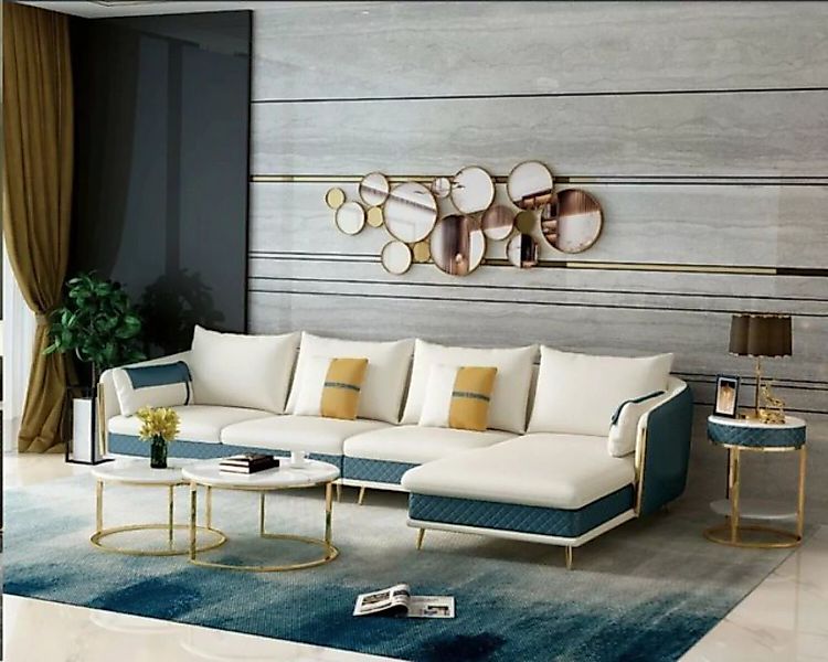 JVmoebel Ecksofa Wohnlandschaft L-Form Ecksofa Couch Design Polster Garnitu günstig online kaufen