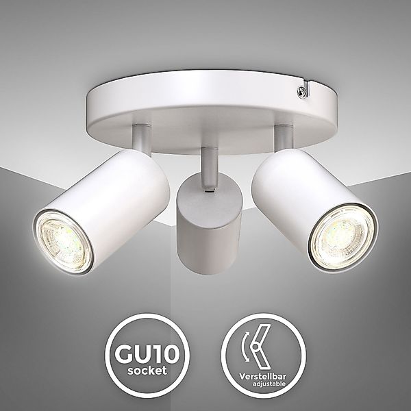 B.K.Licht Deckenspots, ohne Leuchtmittel, 3-flammige Spotlampe, günstig online kaufen