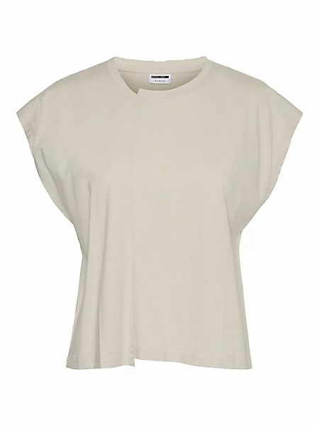 NOISY MAY Bio-baumwolle T-shirt Damen Beige günstig online kaufen