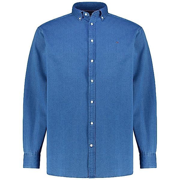 Tommy Hilfiger Freizeithemd in Denim-Optik Farbe dunkelblau Größe: 5XL günstig online kaufen
