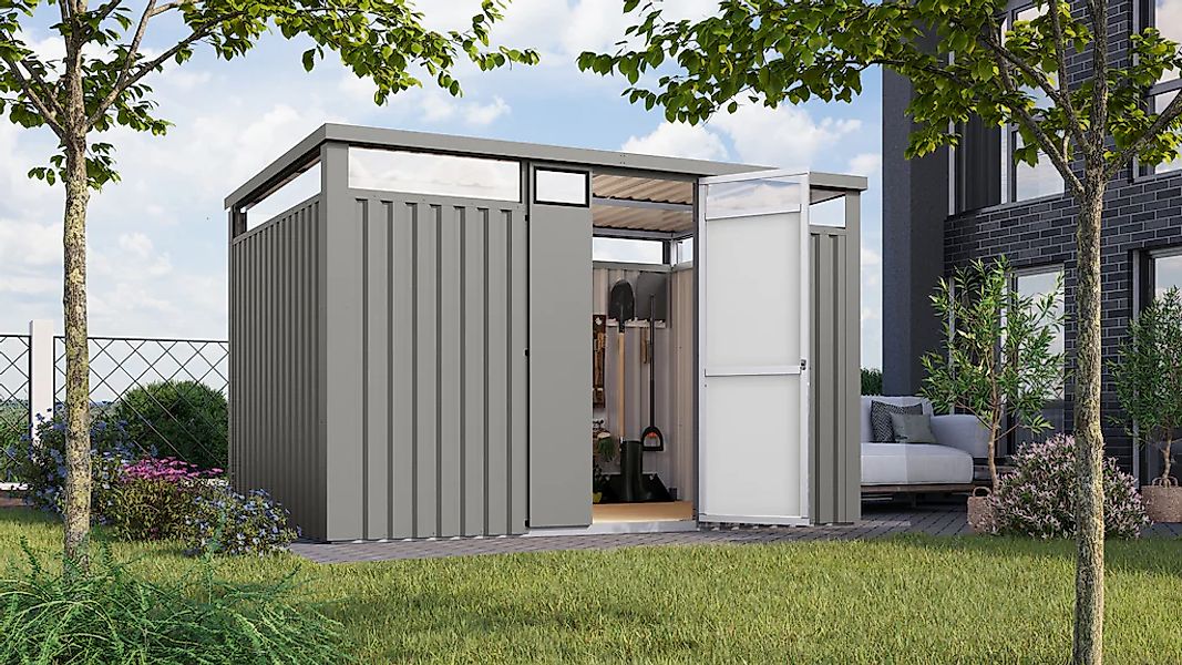 Karibu Gartenhaus "Metall mit Lichtband aus Kunststoff, Østen 3", in versch günstig online kaufen