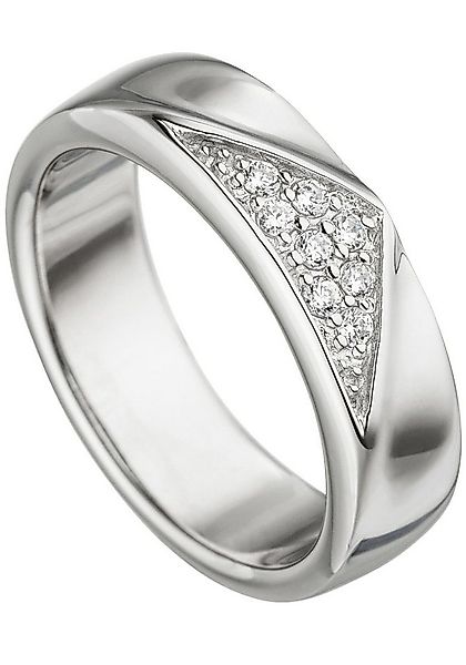 JOBO Silberring Ring mit Zirkonia, 925 Silber rhodiniert günstig online kaufen
