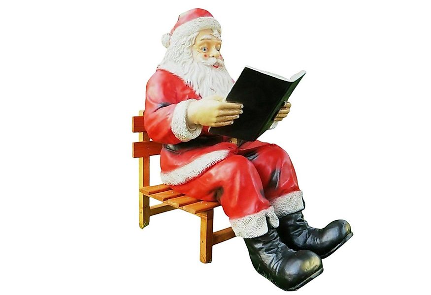DEKO VERTRIEB BAYERN Weihnachtsmann XXL Weihnachtsmann mit Buch auf Holzstu günstig online kaufen