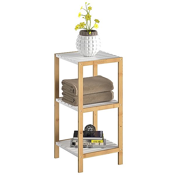 Casaria Badregal, Bambus 3 Ablagen 80x33x34 cm Holz Badezimmer Badregal Hol günstig online kaufen