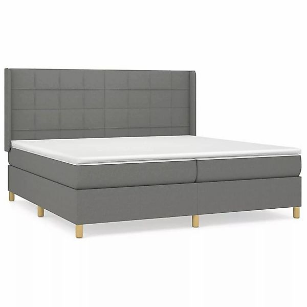 vidaXL Boxspringbett mit Matratze Dunkelgrau 200x200 cm Stoff1378035 günstig online kaufen