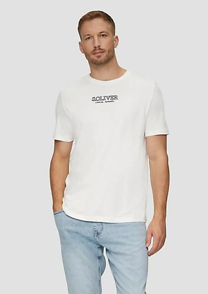 s.Oliver Kurzarmshirt T-Shirt mit Logo-Motiven aus reiner Baumwolle günstig online kaufen