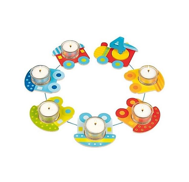 goki Geburtstagskerze Geburtstagszug für 7 Kerzen, Teelicht mit Zahlen 1-10 günstig online kaufen