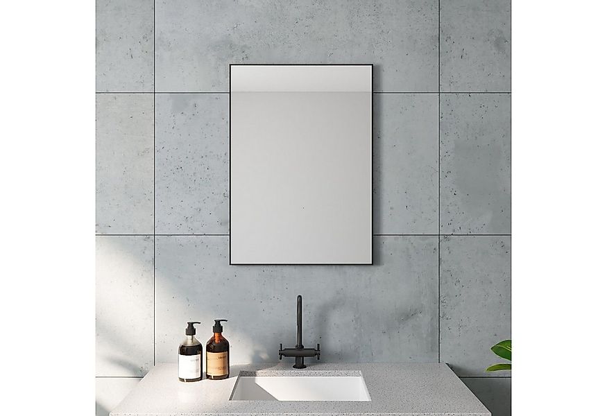 AQUABATOS Wandspiegel Bad Spiegel Schwarz Alu-Rahmen Dekospiegel Schwarz Ba günstig online kaufen