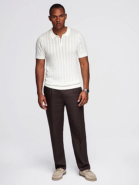 OMBRE Poloshirt Luftiges Design Herren-Poloshirt mit Reißverschluss am Hals günstig online kaufen