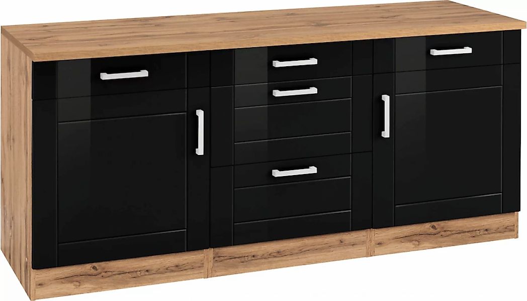 KOCHSTATION Unterschrank "KS-Tinnum", 180 cm breit, Metallgriffe, MDF Front günstig online kaufen