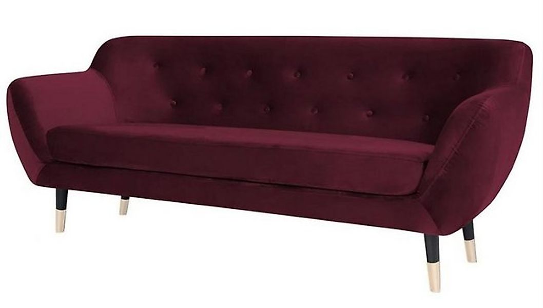 Xlmoebel Sofa Dreisitzer Stoffsofa Bordeaux Design Chesterfield Wohnzimmer günstig online kaufen