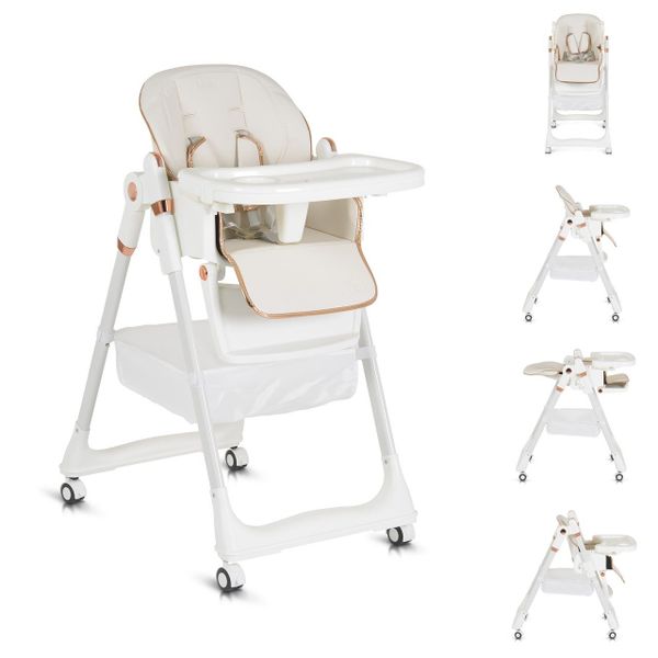 Moni Kombihochstuhl Kinderhochstuhl Lindo klappbar, Lätzchen günstig online kaufen