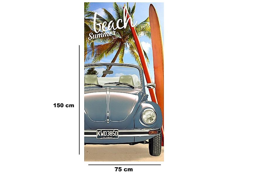 BERONAGE Strandtücher VW Volkswagen Badetuch 005 Käfer 75x150 cm, 100% Baum günstig online kaufen