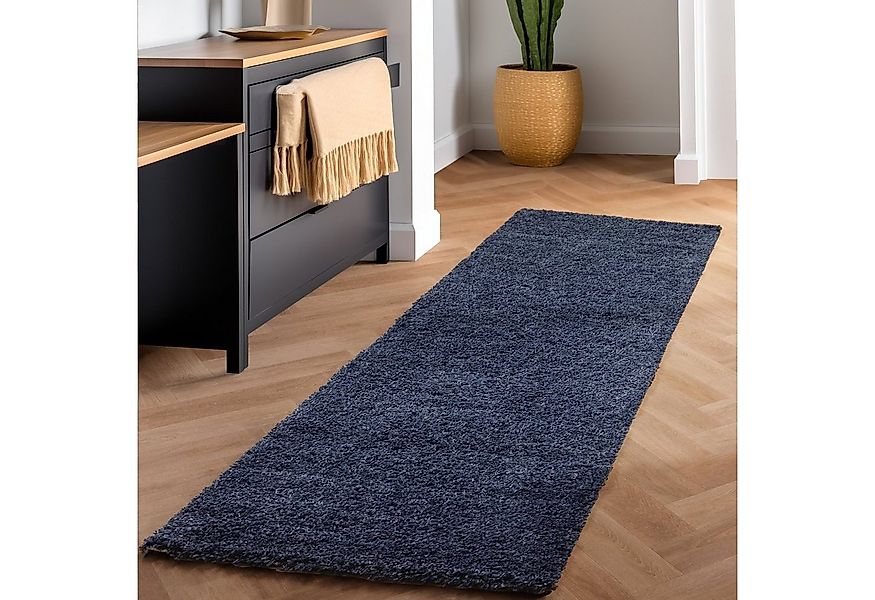 SIMPEX24 Teppich Unicolor - Einfarbig, Läufer, Höhe: 30 mm, Einfarbig Shagg günstig online kaufen