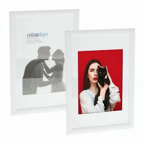 relaxdays Bilderrahmen 2er Set 20x30 cm weiß günstig online kaufen