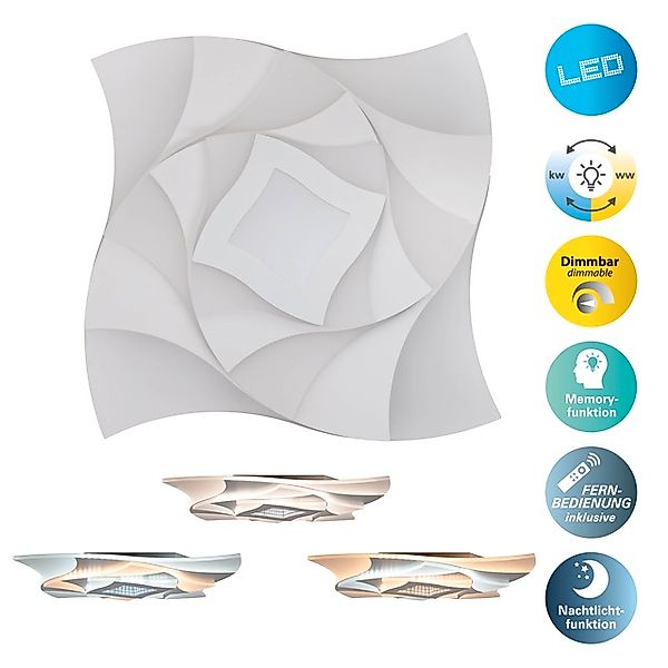 näve LED Deckenleuchte »Liora« LED-Modul 1 Stk. warmweiß - kaltweiß 3D-Effe günstig online kaufen